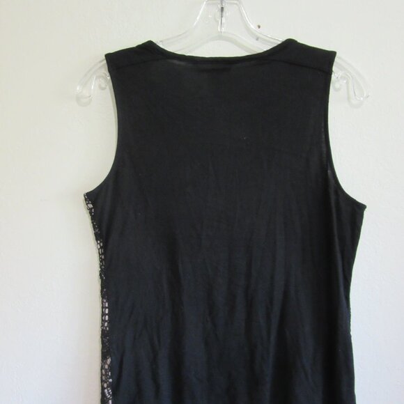 BANANA REPUBLIC Black Lace Pullover Sleeveless S Lined Blouse - Picture 3 of 3